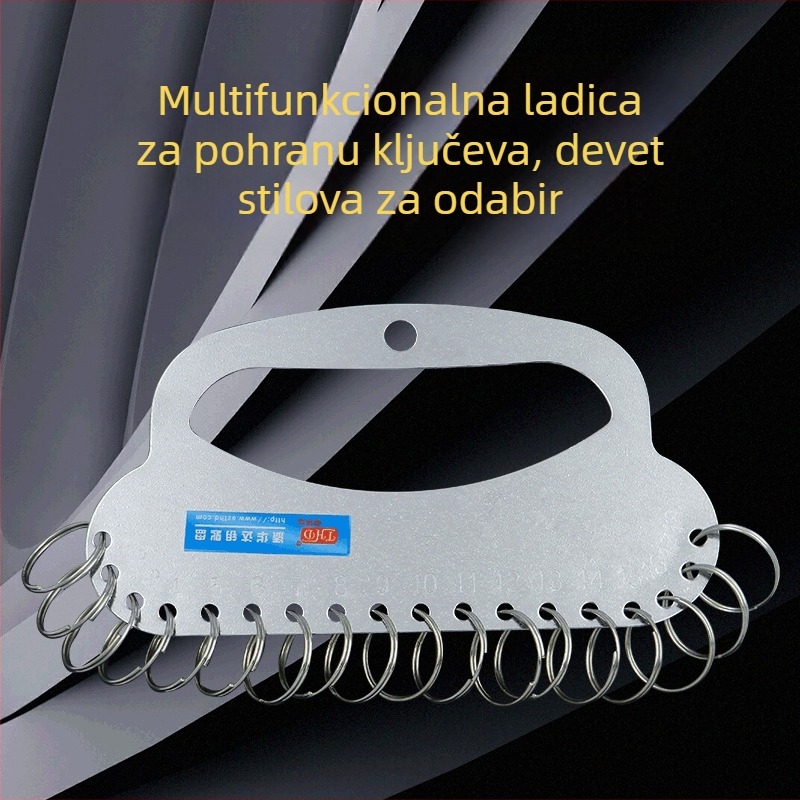 Zadebljani metalni uložak za ključeve, privjesak za ključeve, oznaka za pohranu, ploča za ključeve, klasifikacija, upravljanje, kopča za ključeve, uzica za karticu za ključeve