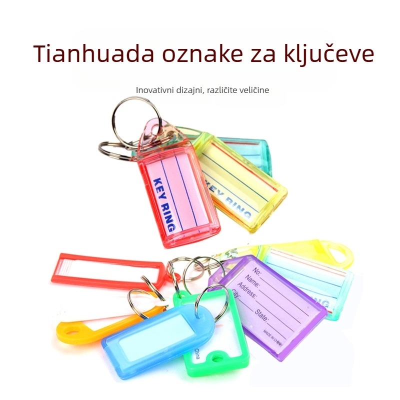 Zadebljani metalni uložak za ključeve, privjesak za ključeve, oznaka za pohranu, ploča za ključeve, klasifikacija, upravljanje, kopča za ključeve, uzica za karticu za ključeve