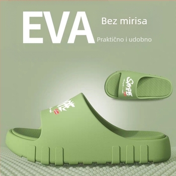 Muške ljetne papuče 2025. za unutarnju upotrebu u kući, kupaonicu, neklizajuće Eva papuče za vanjsku upotrebu, ženske mekane elastične zračne jastučiće