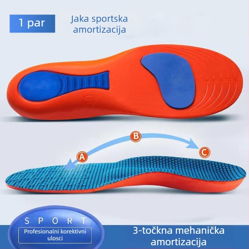 Prekogranični domaći sportski ulošci za pin, vojni trening, apsorpcija udara, muški ulošci koji upijaju znoj, ravni stopali, luk, puni jastučići za petu, veleprodaja