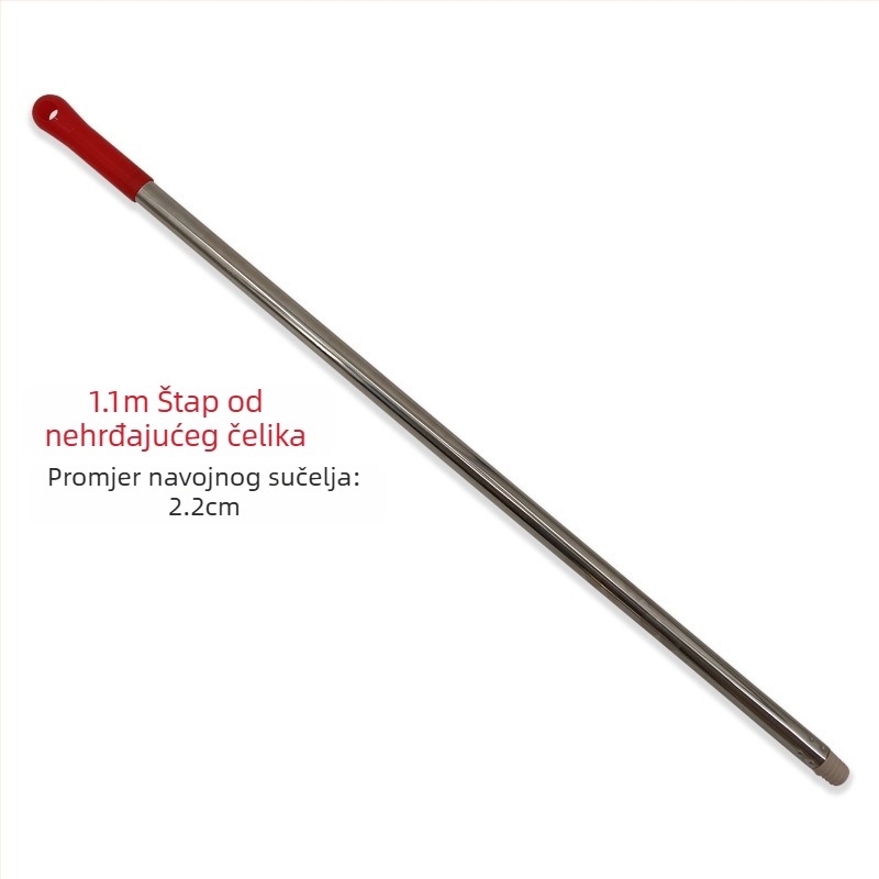 Spiralna drvena metla s motkom, nova čvrsta drvena drška, 96 cm, drvena duga drška, jedna dugačka metla Tiao, kućanska, tvornica, škola