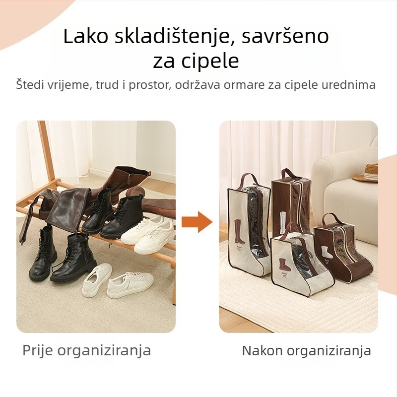 Cross-Border Household Boots torba za cipele otporna na vlagu i prašinu, PVC netkana praktična torba za cipele