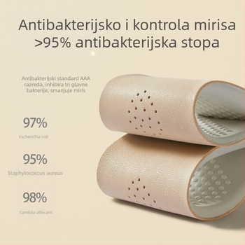 Uložak od prave kravlje kože, lateks, super mekan, dugotrajan, otporan na bol, upija znoj, otporan na mirise, sportski, upija udarce, ljetni, prozračan