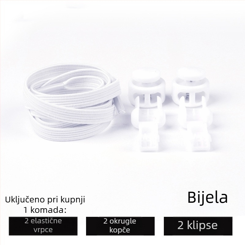 Muške i ženske lijene vezice za cipele, dječje elastične tenisice bez vezica, male bijele cipele bez vezica, moderna kopča s elastičnom kopčom, osobni izgled