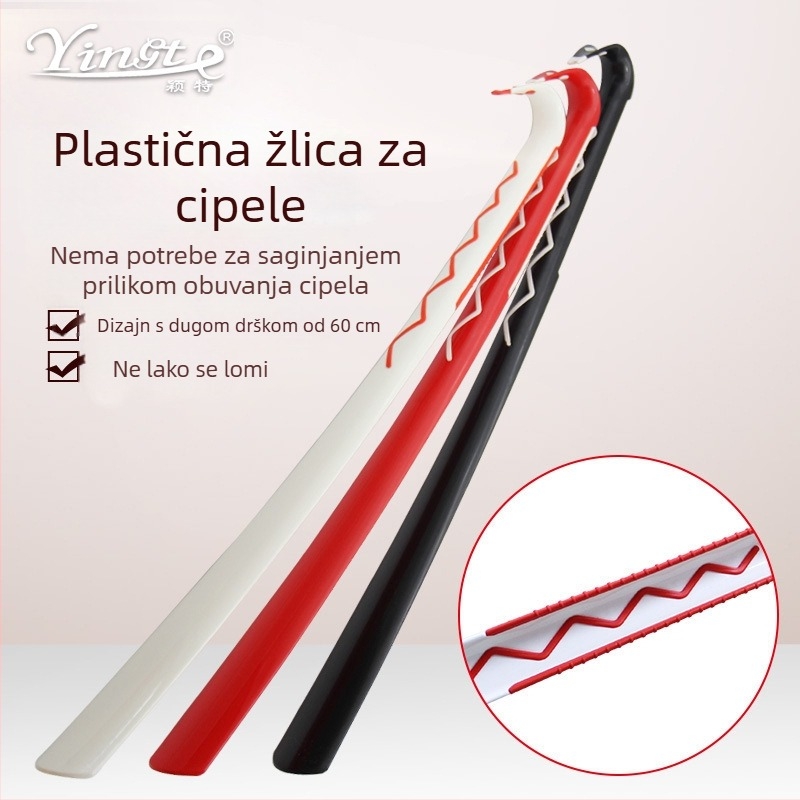 Yingte plastična žlica za cipele za trudnice s dugom drškom za nošenje cipela bez traženja pomoći, podizanje cipela, hotelski pribor za svakodnevnu upotrebu u kući