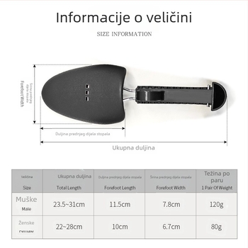 Proizvođač plastičnih nosila za cipele s podesivim plastičnim nosačima za cipele Muški i ženski plastični nosili za cipele s podesivim plastičnim nosačima za cipele