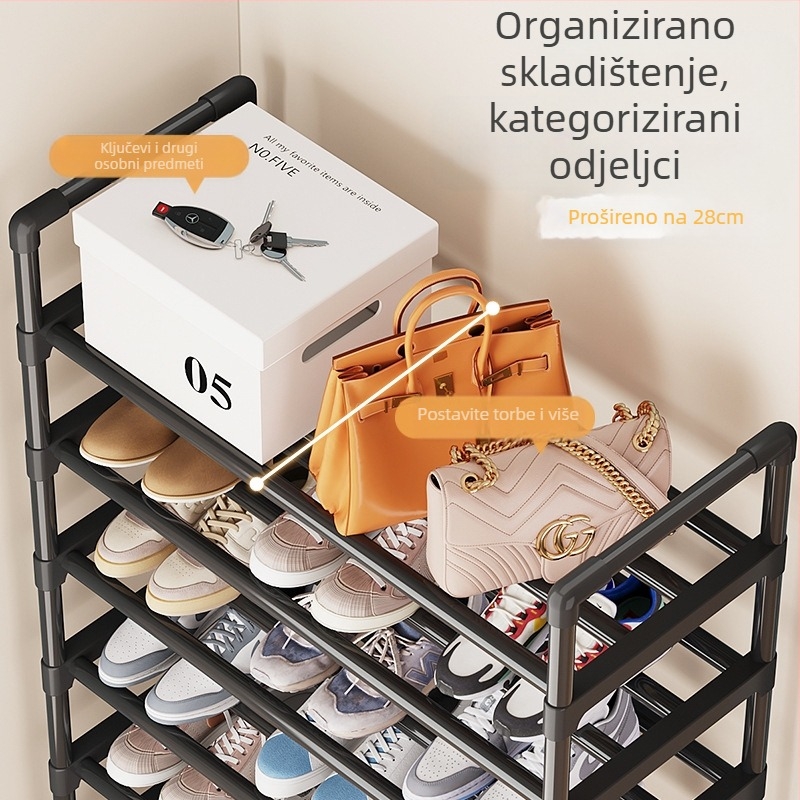 Stalak za cipele, jednostavan ulaz, kućni ormarić za unutarnju pohranu, artefakt, mali uski ormarić za cipele, kuća za iznajmljivanje, spavaonica, višeslojni, ušteda prostora