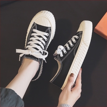 Korejske studentske platnene cipele s karamel keksima, Ulzzang Hong Kong stil, Harajuku stil, svestrane retro tenisice iz 1970-ih, E29