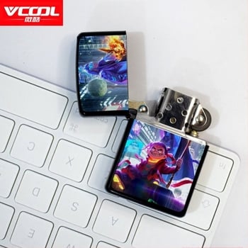 Nezha periferni petrolejski upaljač, retro kreativni mali poklon, metalni vjetrootporni upaljač u klasičnom stilu