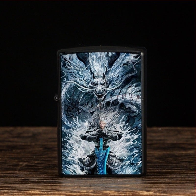 Nezha periferni petrolejski upaljač, retro kreativni mali poklon, metalni vjetrootporni upaljač u klasičnom stilu