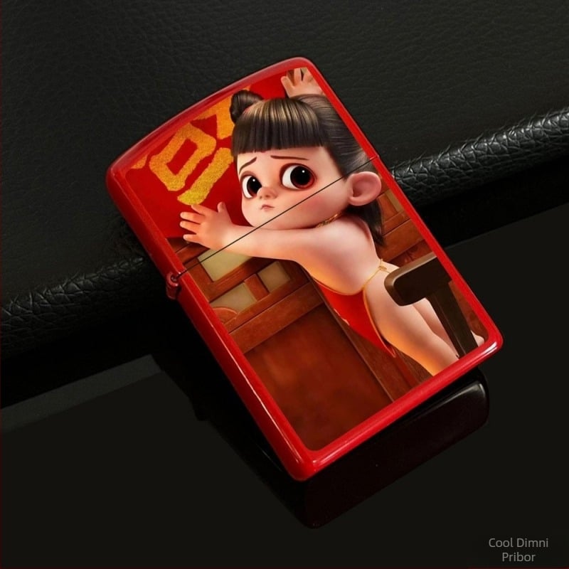 Nezha periferni petrolejski upaljač, retro kreativni mali poklon, metalni vjetrootporni upaljač u klasičnom stilu