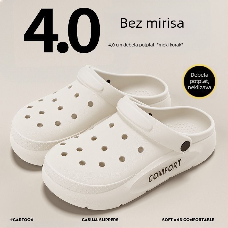 Neklizajuće pećinske cipele za muške ljetne aktivnosti na otvorenom, moderne ležerne, prozračne, otporne na mirise, sandale za plažu s debelim dnom, za muške aktivnosti na otvorenom