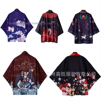 2024 Amazon prekogranični novi japanski crtani film, 3D printani kimono za muškarce i žene, ogrtač, vanjska odjeća, pidžama, kardigan, ljeto