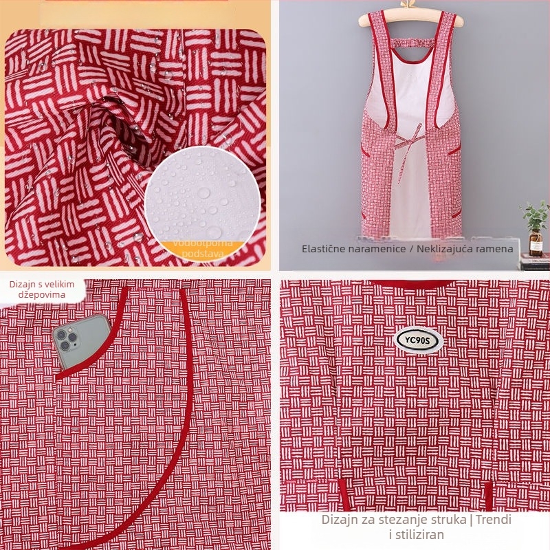 Prsluk u stilu prsluka, nova pregača za kuhinju, vodootporna i uljnootporna radna odjeća, ugostiteljstvo za žene u korejskom stilu, prekrasan pojas