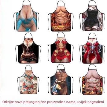 Prekogranična vruća prodavačka smiješna kreativna pregača za osobnost vodootporna protiv obraštanja kućanska visokokvalitetna smiješna pregača pregača za roštilj