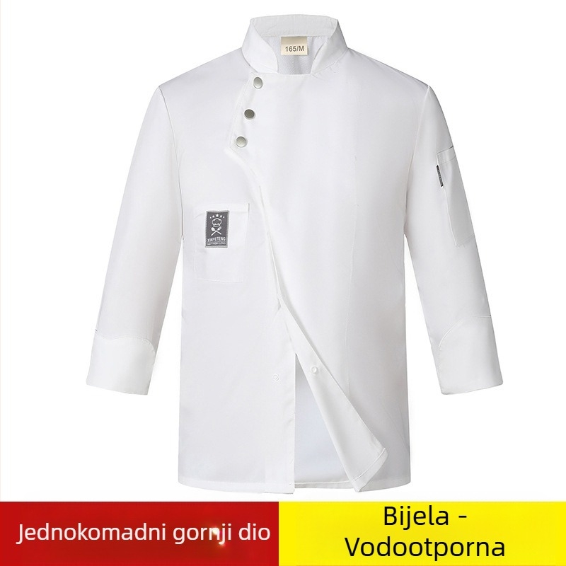 Odjeća za kuhare i ugostitelje, dugi rukavi, jesensko hotelsko kuhinjsko odijelo, zadebljana odjeća, ženska, ekstra velika