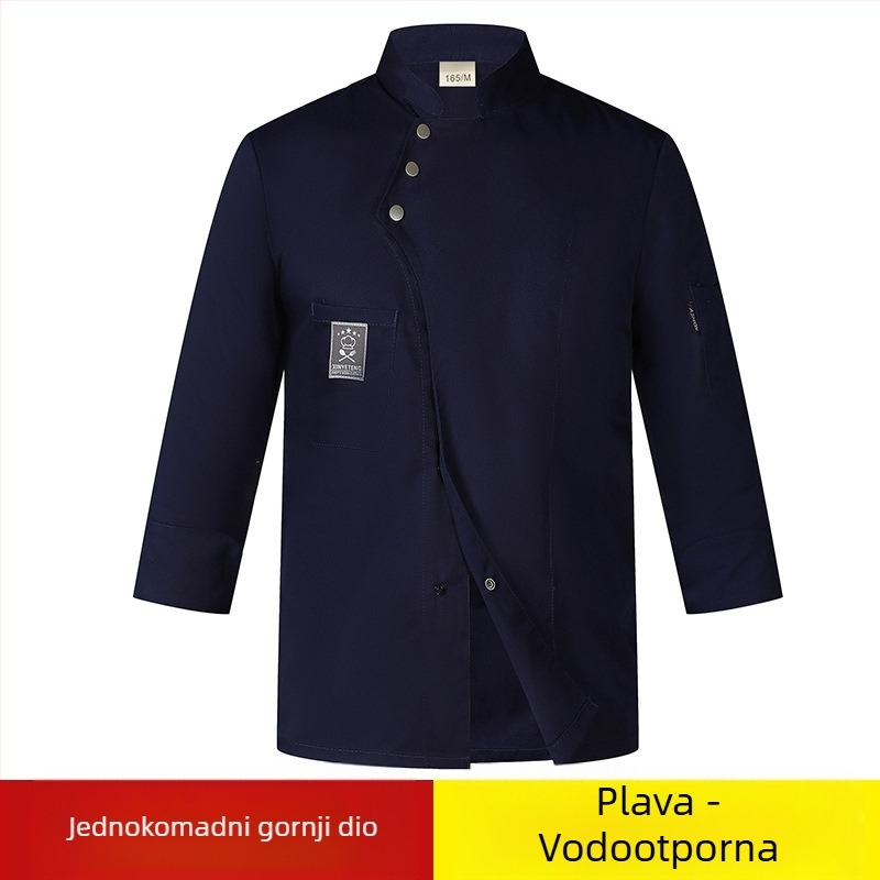 Odjeća za kuhare i ugostitelje, dugi rukavi, jesensko hotelsko kuhinjsko odijelo, zadebljana odjeća, ženska, ekstra velika