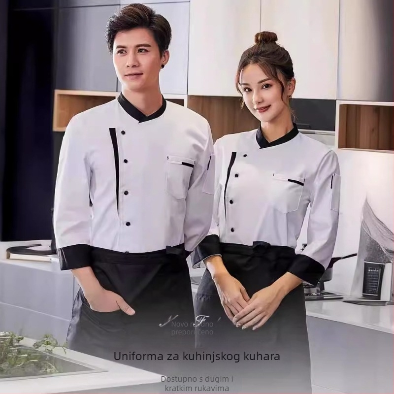 Kuhinja Kuhinja Restoranska radna odjeća za kuhare muškarce i žene dugi rukavi kratki rukavi odjeća za hotelske kuhare u kantini za proljeće i jesen ljeto