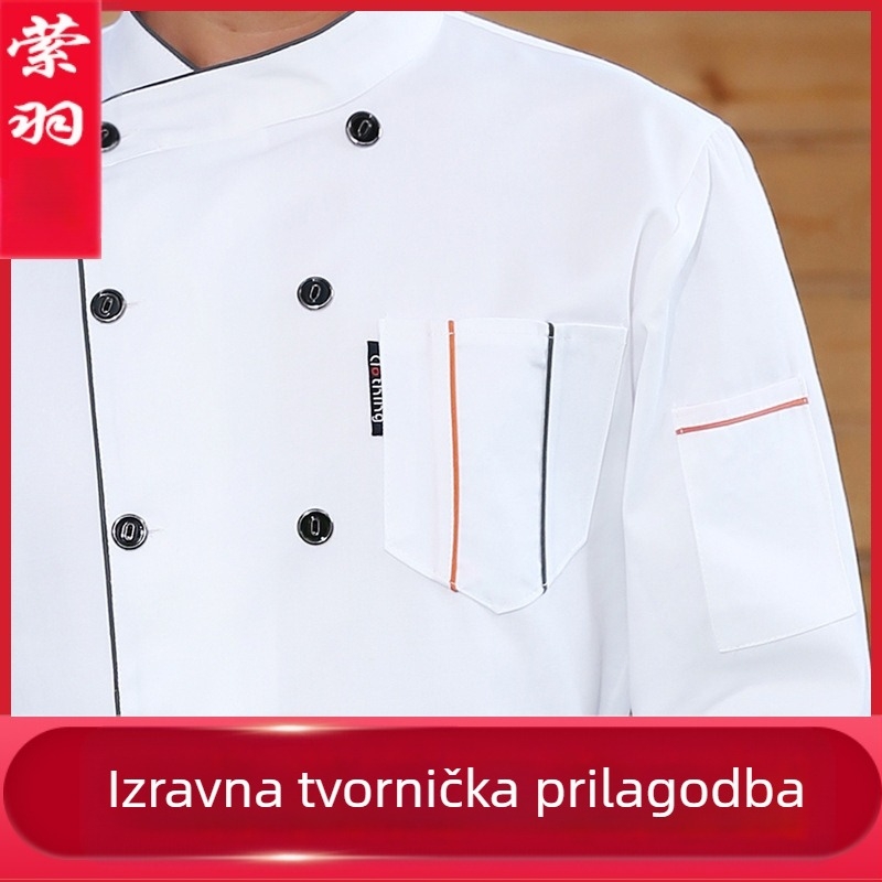 Odjeća za kuhare za ugostiteljstvo, kratke rukave, za muškarce i žene, restorane, hotele, kuhinju, kuhinju, radnu odjeću za kuhare, ljeto, ljetnu odjeću