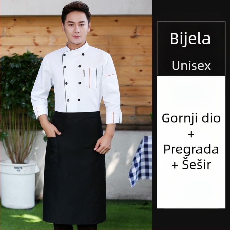 Odjeća za kuhare za ugostiteljstvo, kratke rukave, za muškarce i žene, restorane, hotele, kuhinju, kuhinju, radnu odjeću za kuhare, ljeto, ljetnu odjeću