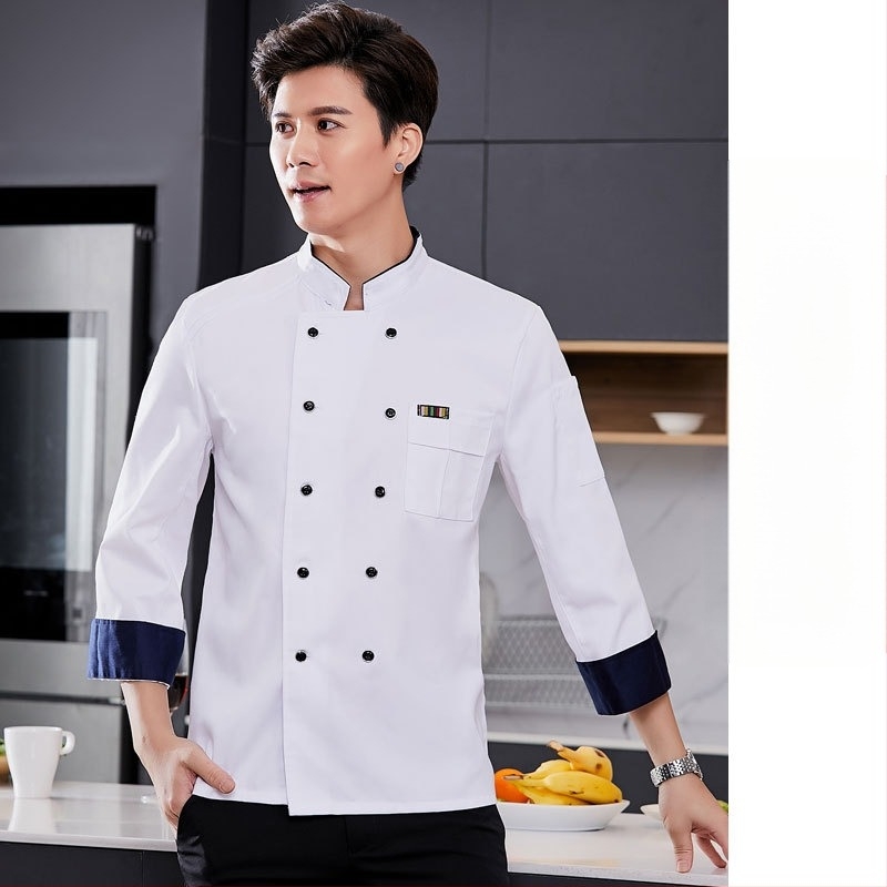 Radna odjeća za kuhare za muškarce, jesen i zima, zapadnjačka hrana za hotele, zadebljana, dugih rukava za kuhinju, ljetna odjeća za kuhare, odjeća za kuhare kratkih rukava
