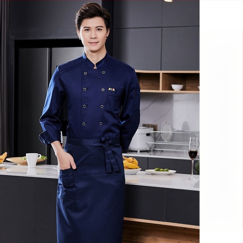 Radna odjeća za kuhare za muškarce, jesen i zima, zapadnjačka hrana za hotele, zadebljana, dugih rukava za kuhinju, ljetna odjeća za kuhare, odjeća za kuhare kratkih rukava