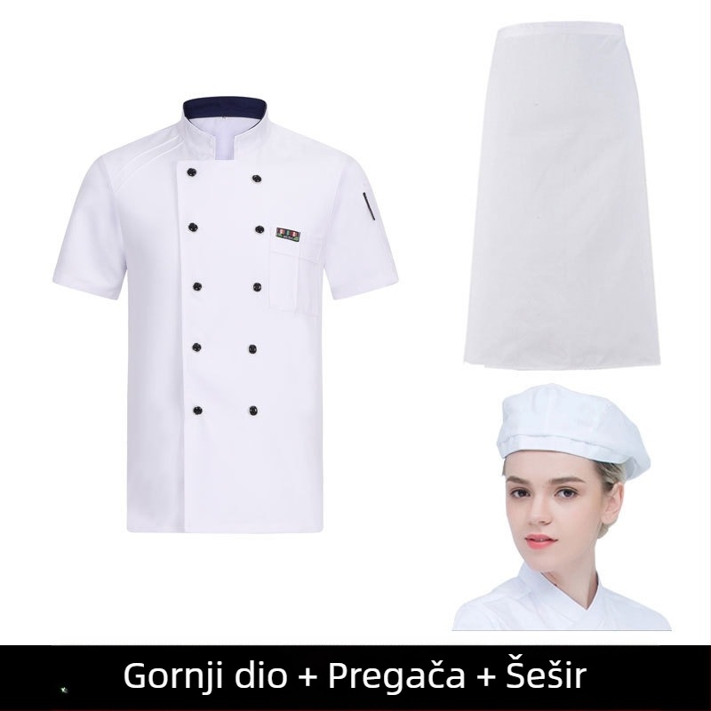 Radna odjeća za kuhare za muškarce, jesen i zima, zapadnjačka hrana za hotele, zadebljana, dugih rukava za kuhinju, ljetna odjeća za kuhare, odjeća za kuhare kratkih rukava