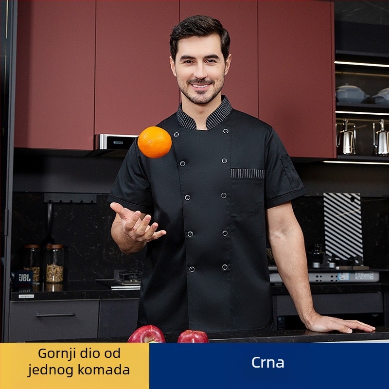 Kuharska uniforma kratkih rukava, ljetna prozračna mrežasta kuhinjska radna odjeća, tanka kuhinjska odjeća, zapadnjačka kuhinjska odjeća za restorane