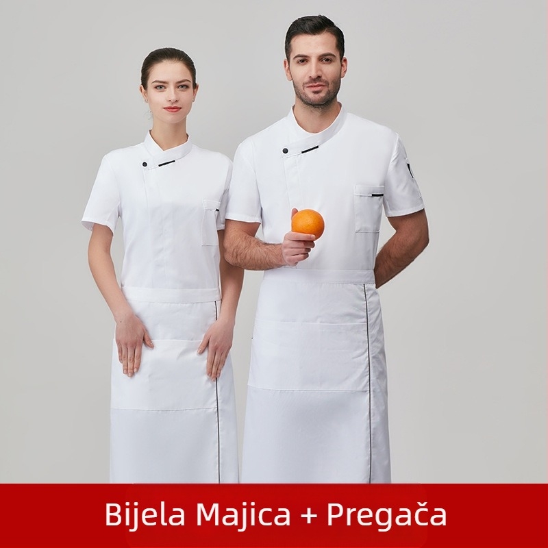 Radna odjeća za kuhare u ugostiteljstvu, muški rukav s tri četvrtine rukava, ljetni hotelski restoran, zapadnjački restoran, stražnji kuhinjski set