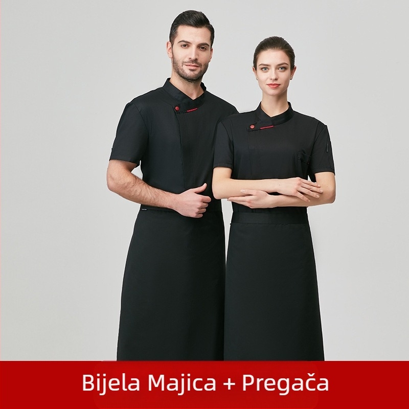 Radna odjeća za kuhare u ugostiteljstvu, muški rukav s tri četvrtine rukava, ljetni hotelski restoran, zapadnjački restoran, stražnji kuhinjski set