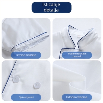 Muška radna odjeća za kuhare, kratkih rukava, ljetna prozračna odjeća za ugostiteljstvo, dugih rukava, odjeća za kantinu, plus size