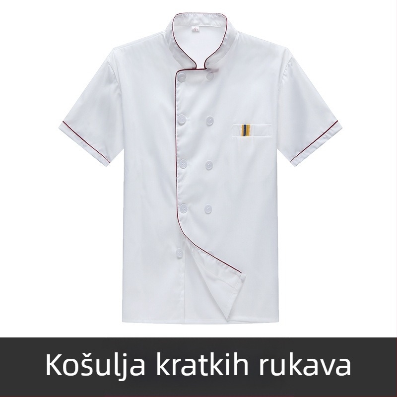 Muška radna odjeća za kuhare, kratkih rukava, ljetna prozračna odjeća za ugostiteljstvo, dugih rukava, odjeća za kantinu, plus size