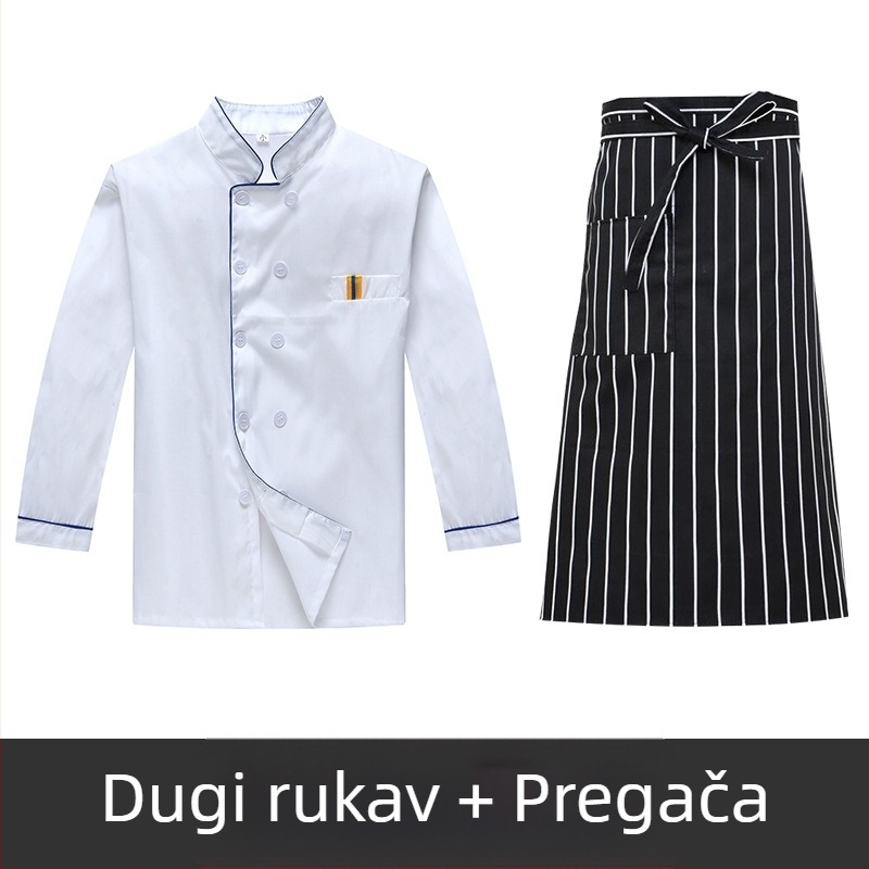 Muška radna odjeća za kuhare, kratkih rukava, ljetna prozračna odjeća za ugostiteljstvo, dugih rukava, odjeća za kantinu, plus size