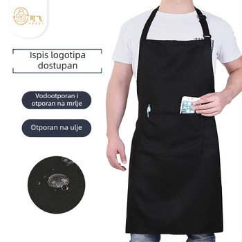 Prekogranična vruća prodavačka radna pregača za roštilj od poliestera i pamuka s ispisom logotipa kuhara za muškarce i žene, par, vodootporna i otporna na ulje