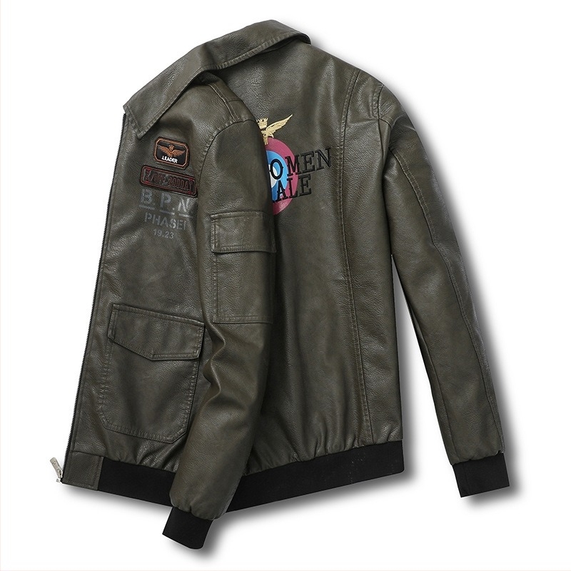 Muška kožna jakna u korejskom stilu, proljeće i jesen, nova ležerna, moderna, zgodna modna jakna, muška kožna jakna, moderno leteće odijelo marke
