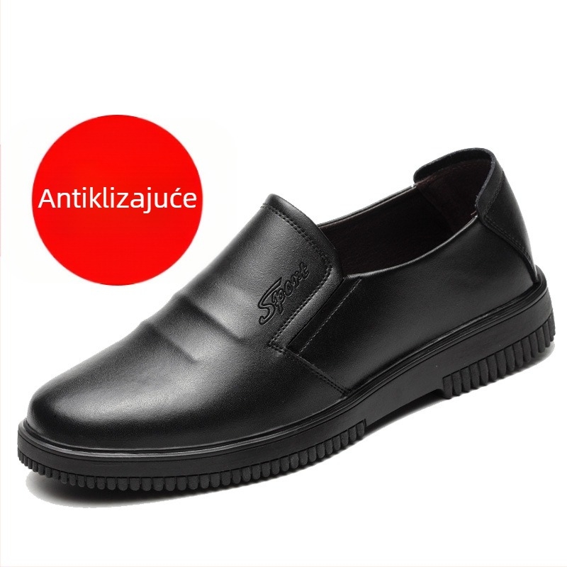 Kuhinjske cipele, Kuharske cipele, Muške radne cipele protiv klizanja, vodootporne i uljane, Hotelske kožne cipele otporne na ulje i habanje, Zaštita za ženska stopala