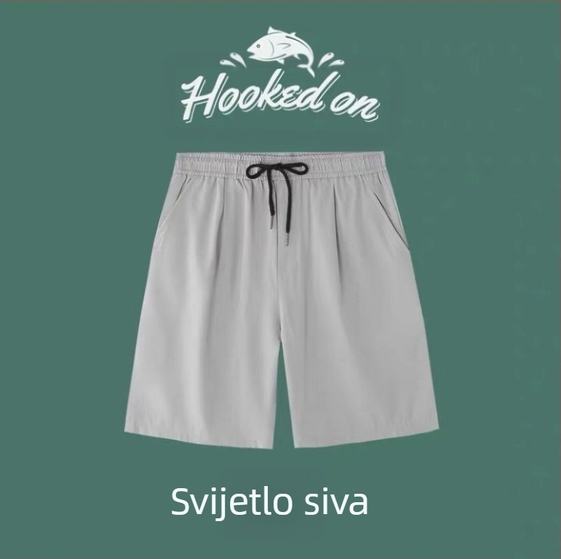 Ledene svilene ležerne kratke hlače za muškarce, ljetne nove korejske moderne hlače bez gornjeg dijela, široke, velike sportske hlače za studente