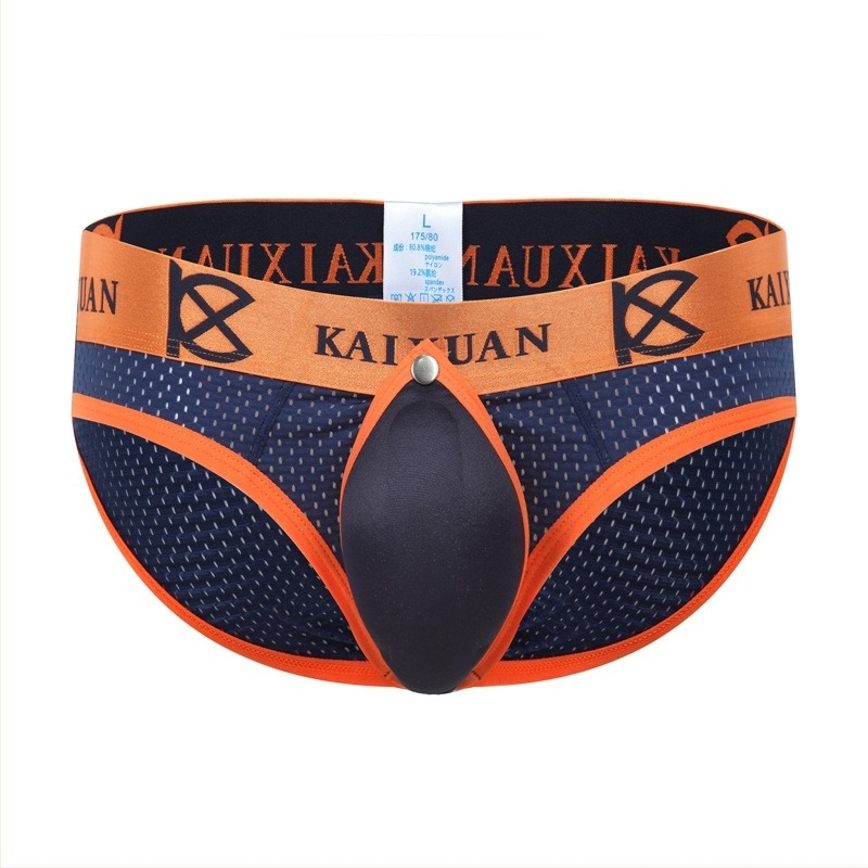 Muške gaćice niskog struka sa seksi košaricama u obliku slova U, torbicom za povećanje grudi, erotičnim europskim i američkim stilom, prozračnom ledenom svilom