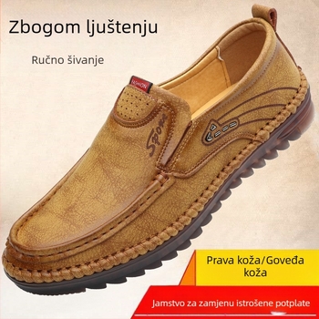 Nove muške ležerne kožne cipele za proljeće 2021., lijene slip-on Tods ručno šivane kožne muške kožne cipele za vožnju