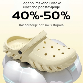 Eva Hole Shoes Muške neklizajuće dezodorans pojačan debeli potplat vanjska odjeća za posao i vožnju muške sandale za plažu