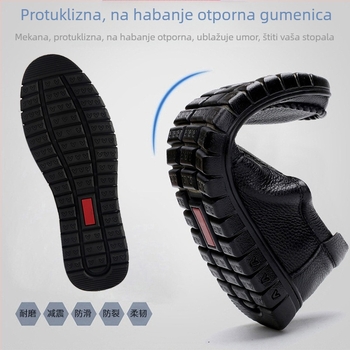 Muške ljetne sandale od kože, prozračne, mekane, neklizajuće, kožne sandale, šuplje, ležerne, prevelike, za tate srednje i starije dobi