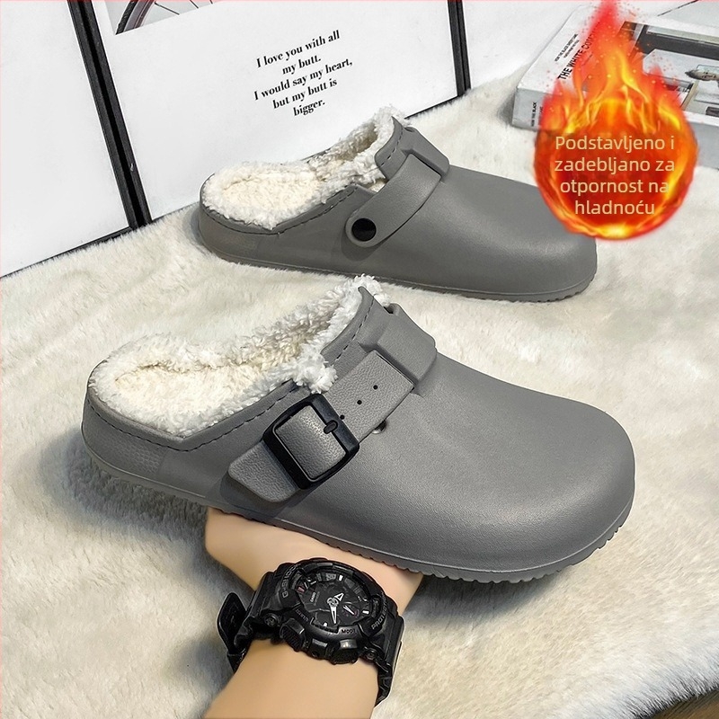 Pamučne papuče za vanjsku trgovinu Muške zimske tople unutarnje muške Birkenth Baotou kućne pamučne papuče kućanske jednostavne vunene papuče