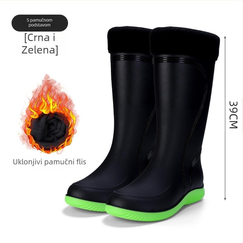 Europske i američke modne čizme za kišu do sredine teleta, muške vodene cipele, niske čizme za kišu, vodootporne neklizajuće gumene cipele za kuhinju, ribolov, pranje automobila, radne cipele