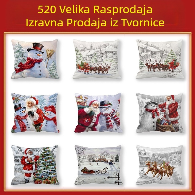 Jastučnica od debele kože breskve, Djed Mraz, Snjegović i los, prekogranična opskrba T033