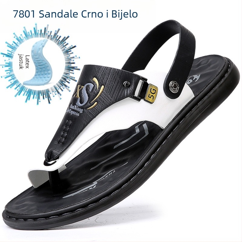 Muške sandale za vanjsku trgovinu, ljetne mekane potplate, neklizajuće cipele za plažu, muške nove japanke iz 2023., ležerne sandale za vanjsku odjeću