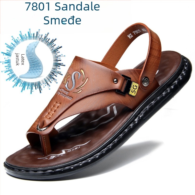 Muške sandale za vanjsku trgovinu, ljetne mekane potplate, neklizajuće cipele za plažu, muške nove japanke iz 2023., ležerne sandale za vanjsku odjeću