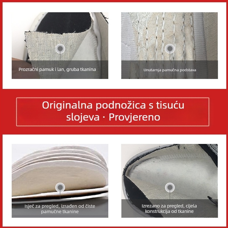 Ljetne stare pekinške ručno izrađene platnene cipele sa slojevitim podom, muške ležerne mladenačke prozračne cipele s punim podom od tkanine, retro tradicionalne platnene cipele za muškarce