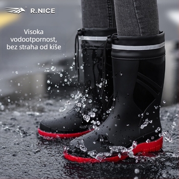 Nove gumene čizme, neklizajuće, srednje veličine, vanjske, moderne vodene cipele, pranje automobila, kuhinja, kuharski posao, vodootporne za usta, muške kišne čizme