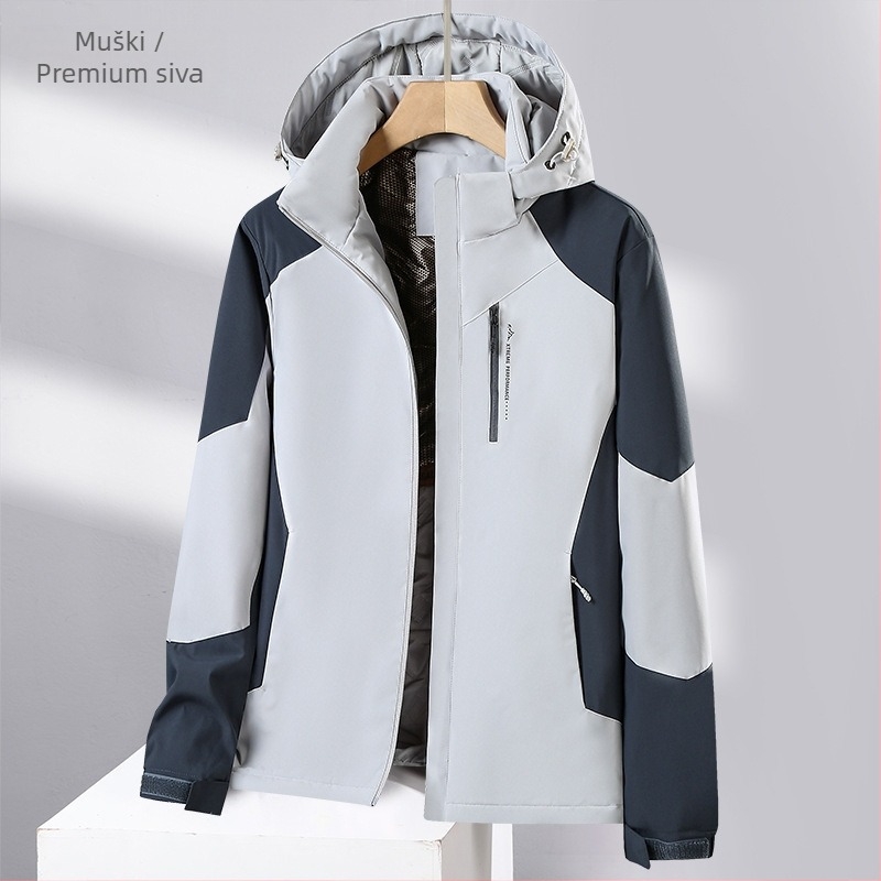 2024 Novi grafenski pamučni kaput za parove, vanjski topli, tanki pamuk u boji, mali pamučni muški šešir, može se skinuti