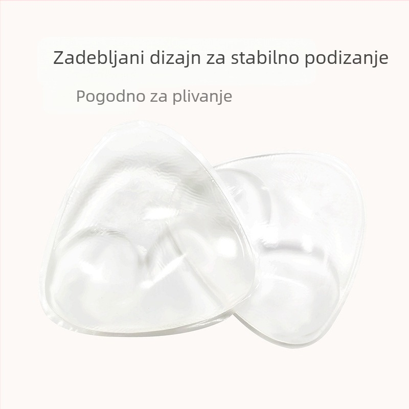 Silikonski jastučić za prsa za kupanje, bikini, zadebljani push-up jastučić za prsa koji otkrivaju velike, male, za prsa, ženske, za prsluk, donje rublje